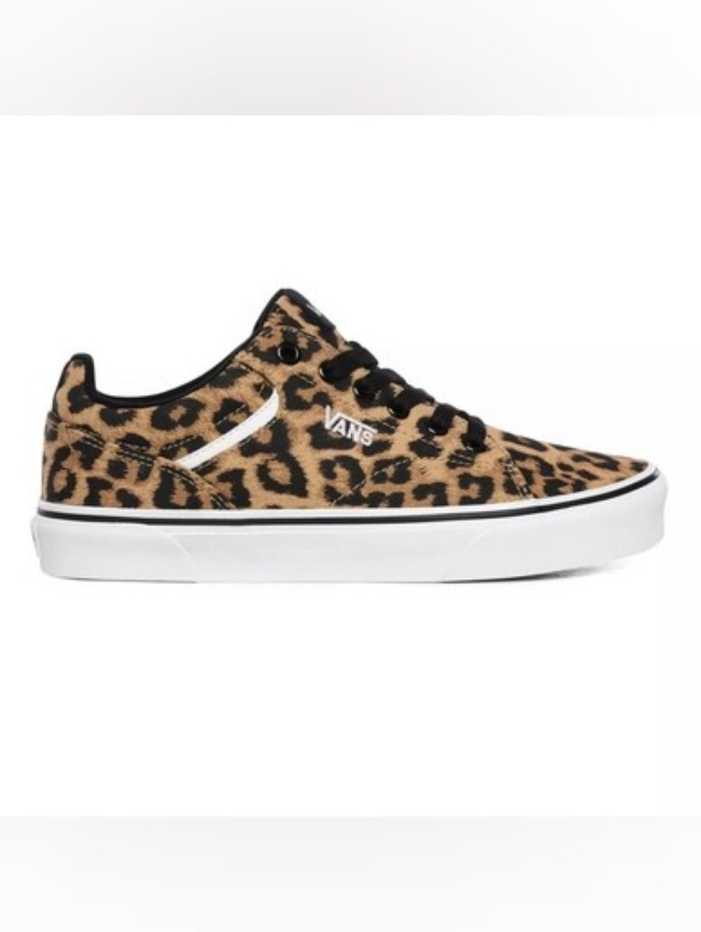 Vans Leopard Print Low-Top Skate Shoe - Brown